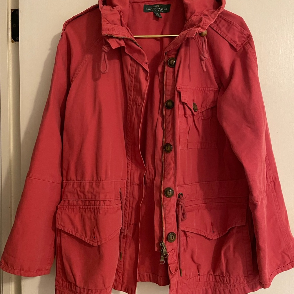 LRL Lauren Jeans Co Red Coastal Jacket | size L